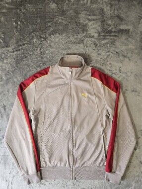 Puma T7 Track Jacket Size XL Red Gray